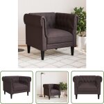 The living store - fauteuil chesterfield marron fonc tissu - fauteuil chesterfield - canap cuir - fauteuils ...