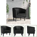 The living store - fauteuil noir similicuir - fauteuil moderne - fauteuil design - fauteuil cuir - fauteuil ...
