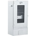 The living store - fumoir de four  bbq avec 1 kg de copeaux de bois 44, 5x29x83 cm argent