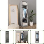 Garde - robe gris bton 50x50x200 cm bois d'ingnierie - armoire - meuble rangement - armoire vestiaire ...