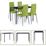 Mobilier de salle  manger 5 pcs vert - ensemble de table  manger - table et chaises - mobilier de salle ...