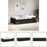 The living store - lit de jour avec tiroirs sans matelas noir 100x200 cm - lit deux places - canapé convertibl ... The living store - lit de jour avec tiroirs sans matelas noir 100x200 cm - lit deux places - canapé convertibl ...