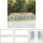 The living store - lit surlev  gabions arqu 200x50x50 cm fer galvanis - jardiniere en gabion - bordure ...
