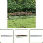 The living store - lit surlev de jardin 400x80x45 cm acier galvanis argent - jardiniere metal - pot ...