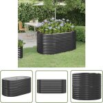 The living store lit surélevé de jardin acier enduit de poudre anthracite - jardiniere surélevée - bac ... The living store lit surélevé de jardin acier enduit de poudre anthracite - jardiniere surélevée - bac ...