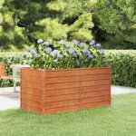 Lit surélevé de jardin rouillé 160x80x77 cm acier corten - jardiniere - bac acier - plante exterieur ... Lit surélevé de jardin rouillé 160x80x77 cm acier corten - jardiniere - bac acier - plante exterieur ...