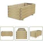 Lit surélevé rectangulaire 100x50x40 cm bois - jardinière en bois - jardin surélevé - bac de plantation ... Lit surélevé rectangulaire 100x50x40 cm bois - jardinière en bois - jardin surélevé - bac de plantation ...