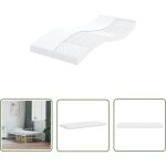Matelas en mousse blanc 90x200 cm 7 zones duret� 20 ild - matelas mousse - matelas double zone - matelas ...