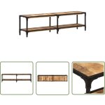 Maison chic - the living store meuble tv 150x30x41 cm bois massif de manguier - meubles tv - meuble tv ... Maison chic - the living store meuble tv 150x30x41 cm bois massif de manguier - meubles tv - meuble tv ...