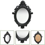 The living store - miroir mural style château 56x76 cm noir - miroir mural - miroir décoratif - miroir ... The living store - miroir mural style château 56x76 cm noir - miroir mural - miroir décoratif - miroir ...