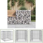 The living store - panier de gabions argent� 70x70x65 cm fer galvanis� - jardiniere gabion - bordure ...