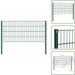 The living store panneau de cl�ture avec poteaux en fer 176, 5 x 80 cm vert - grillage