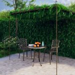 The living store - pergola de jardin marron antique 4x3x2, 5 m fer - brun