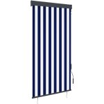 Store roulant d'extérieur 80x250 cm bleu et blanc - stores exterieurs - volets roulants - protection ... Store roulant d'extérieur 80x250 cm bleu et blanc - stores exterieurs - volets roulants - protection ...