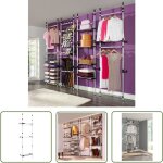 The living store systme de garde - robe tlescopique barres et tagre aluminium - systme de rangement ...