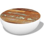 The living store - table basse forme de bol bois de rcupration massif 60x60x30cm - table basse vintage ...