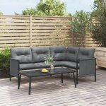 The living store table basse de jardin anthracite 110x55x35 cm acier - table basse jardin - salon de ... The living store table basse de jardin anthracite 110x55x35 cm acier - table basse jardin - salon de ...