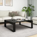 The living store - table basse noir 100x100x35 cm bois d'ingénierie - table basse - meuble salon - table ... The living store - table basse noir 100x100x35 cm bois d'ingénierie - table basse - meuble salon - table ...