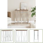 The living store - table console argent acier inoxydable / bois massif rcupration - table basse - ...