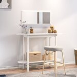 Table console blanc 110x40x80 cm bois massif de pin - table basse - meuble entrée - table console blanche ... Table console blanc 110x40x80 cm bois massif de pin - table basse - meuble entrée - table console blanche ...