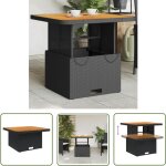 Table de jardin noir 80x80x71 cm résine tressée et bois acacia - table de jardin - table extérieure - ... Table de jardin noir 80x80x71 cm résine tressée et bois acacia - table de jardin - table extérieure - ...