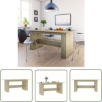 The living store - table  manger chne sonoma 180x90x76 cm bois d'ingnierie - table  manger - table ...