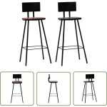 The living store - tabourets de bar lot de 2 bois massif de rcupration - chaises de bar - tabourets ...
