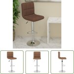 The living store tabouret de bar marron tissu - tabouret de bar - chaise de bar - tabouret de comptoir ...