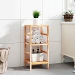 The living store - tagre de salle de bain 35, 5x35, 5x79 cm bois massif de noyer - tagre salle de ...