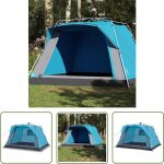 Tente de camping cabine 4 personnes bleu libration rapide - tents - tente de camping - tente familiale ...