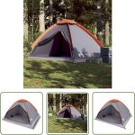 The living store - tente de camping  dme 4 personnes gris et orange impermable - tente de camping ...