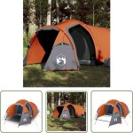Tente de camping tunnel 3 personnes orange impermable - tente de camping - tente tunnel - tente impermable ...