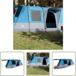 Tente de camping tunnel 4 personnes bleu impermable - tente de camping - tente tunnel - tente impermable ...