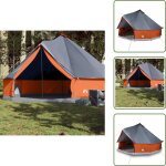The living store tente familiale tipi 8 personnes gris et orange imperm�able - tente de camping