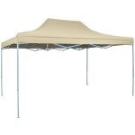 The living store - tente pliable 3 x 4, 5 m blanc crme - abri solaire - tonnelle pliante - gazebo - ...