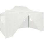 Tente pliable de rception avec 4 parois 3 x 4, 5 m blanc - tents pliantes - tentes de fte - tonnelles ...