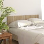 Tte de lit chne sonoma 160x1, 5x80 cm bois d'ingnierie - tte de lit - lit double - meuble chambre ...
