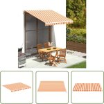 Tissu de remplacement pour auvent jaune et orange 3x2, 5 m - tissus d'ombrage - auvent de jardin - toile ... Tissu de remplacement pour auvent jaune et orange 3x2, 5 m - tissus d'ombrage - auvent de jardin - toile ...