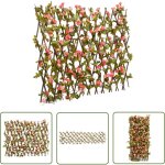 The living store treillis de lierre artificiel extensible rose fonc� 180x60 cm - cl�ture artificielle ...