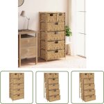 The living store - unit de rangement avec 6 paniers 47x37x100 cm jacinthe d'eau - meuble de rangement ...