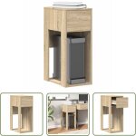 The living store - vidaxl support de tour d'ordinateur et tiroir chêne sonoma 30x44x74 cm The living store - vidaxl support de tour d'ordinateur et tiroir chêne sonoma 30x44x74 cm