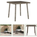 The living store - vidaxl table basse de jardin rectangulaire gris 40x40x37 cm rotin The living store - vidaxl table basse de jardin rectangulaire gris 40x40x37 cm rotin