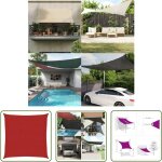 The living store - voile d'ombrage 160 g / m rouge 2, 5x2, 5 m pehd - parasol - voile d'ombrage - parasol ...