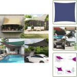 The living store - voile de parasol tissu oxford carr� 3x3 m bleu - parapluie - voile solaire - parasol ...