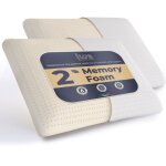Ensemble de 2 oreillers en memory foam 40 x 70 cm hauteur 11 cm oreillers cervicaux hypoallergéniques, ... Ensemble de 2 oreillers en memory foam 40 x 70 cm hauteur 11 cm oreillers cervicaux hypoallergéniques, ...