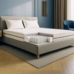 The white stone matelas 120 x 190 cm ressorts ensach�s et mousse hypoallerg�nique hauteur 24 cm orthop�dique ...