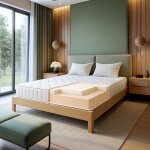 The white stone matelas 120x190 cm m�moire de forme hauteur 20 cm orthop�dique et ignifuge housse anti ...