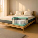 The white stone matelas 135x190 ressorts et mousse � m�moire de forme - haut 25 cm - hypoallerg�nique, ...