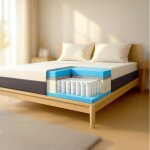 The white stone matelas 160 x 200 cm m�moire de forme et waterfoam matelas orthop�dique et anti - allergique ...