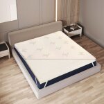 Surmatelas 100 x 200 cm en latex naturel tissu en bambou respirant et dhoussable hauteur 5 cm correcteur ...